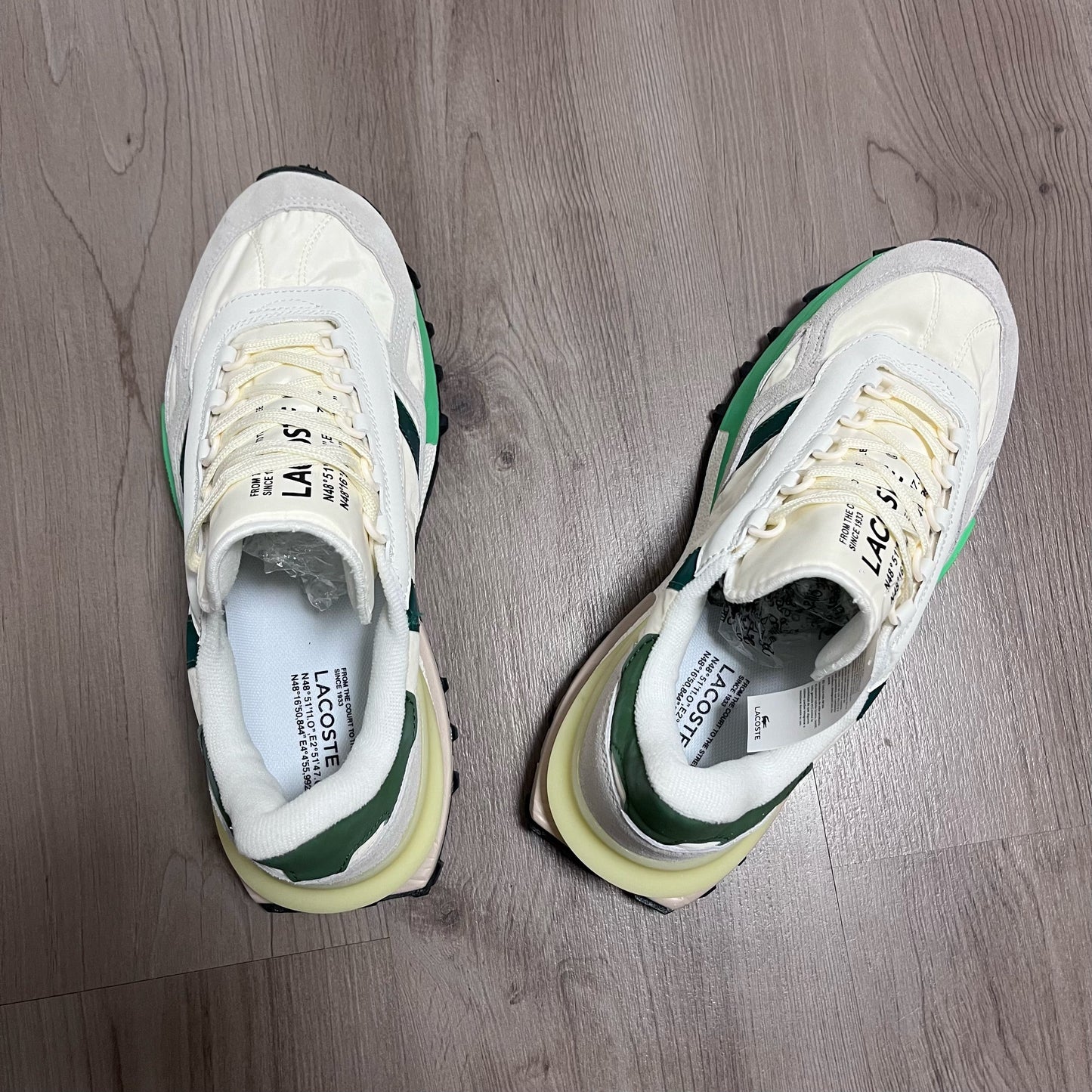 ZAPATILLAS LACOSTE WHITE💚💛