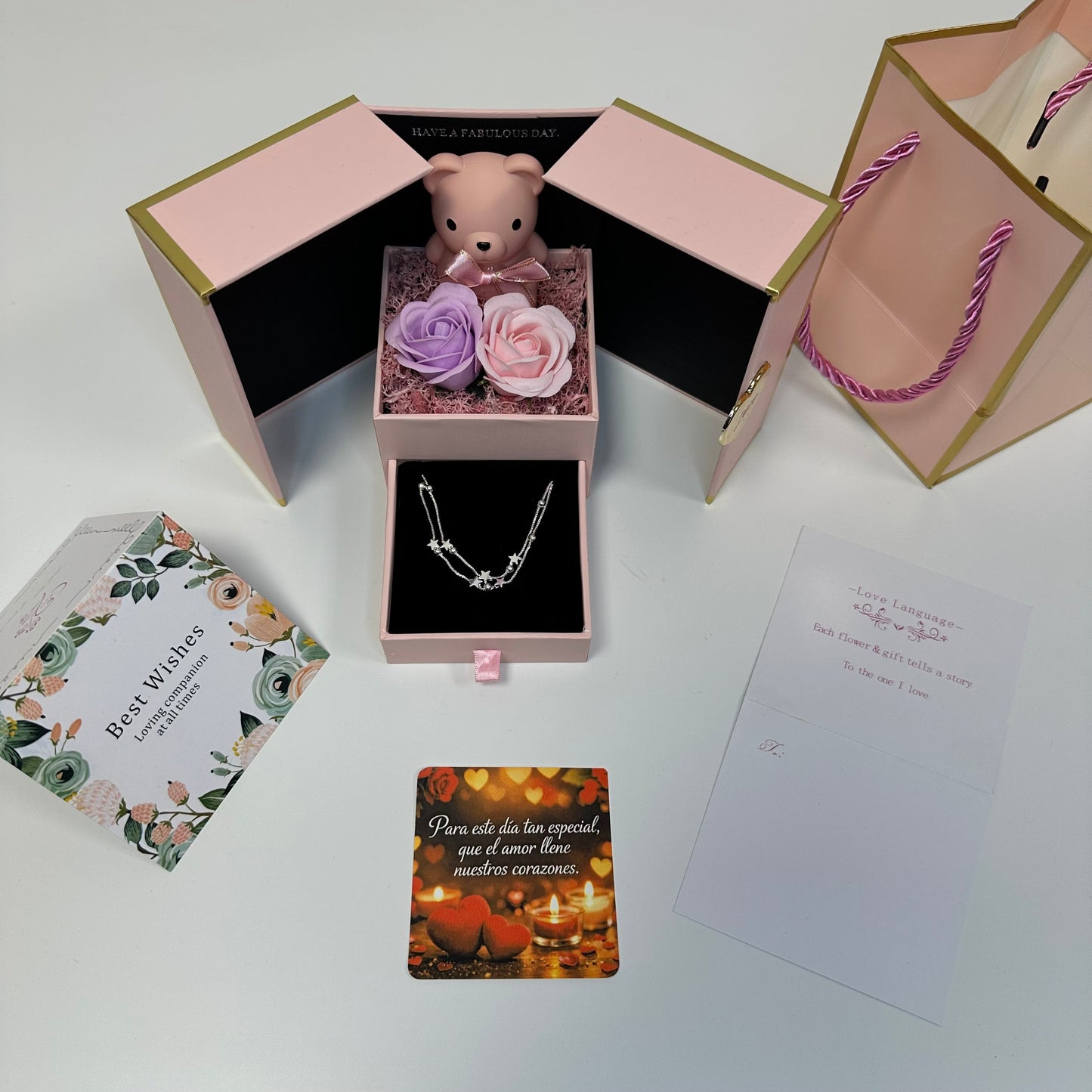COFRE OSITO+ROSA ETERNAS+PULSERITA