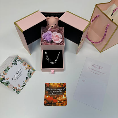 COFRE OSITO+ROSA ETERNAS+PULSERITA