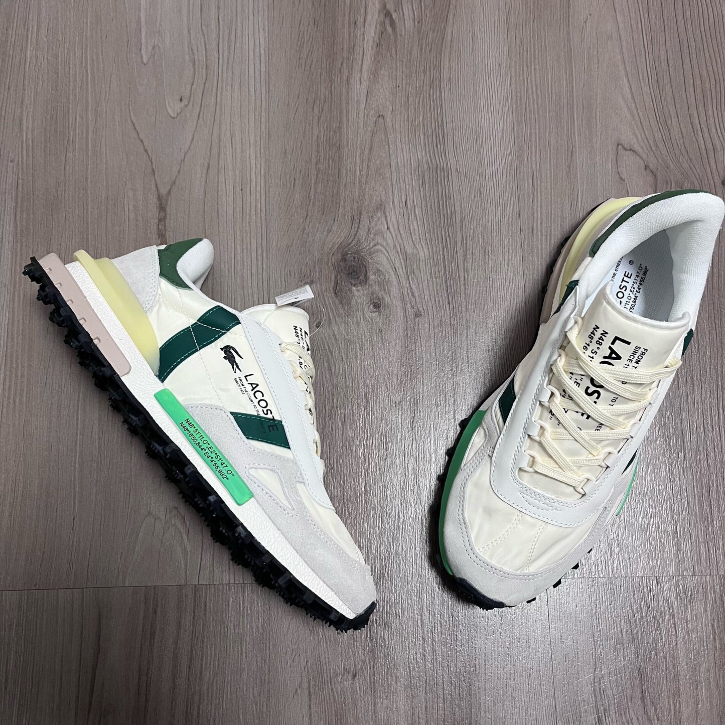 ZAPATILLAS LACOSTE WHITE💚💛