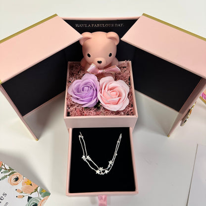 COFRE OSITO+ROSA ETERNAS+PULSERITA