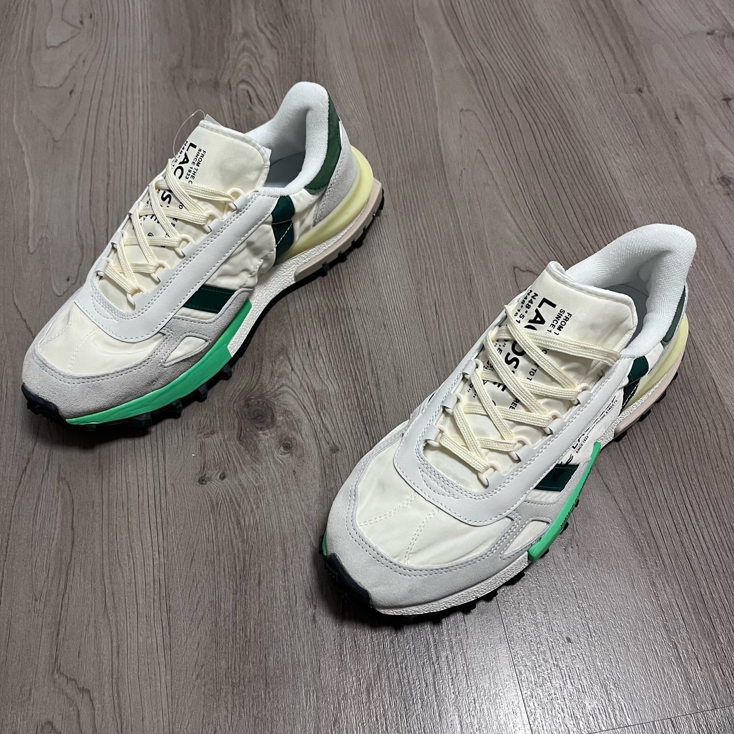 ZAPATILLAS LACOSTE WHITE💚💛