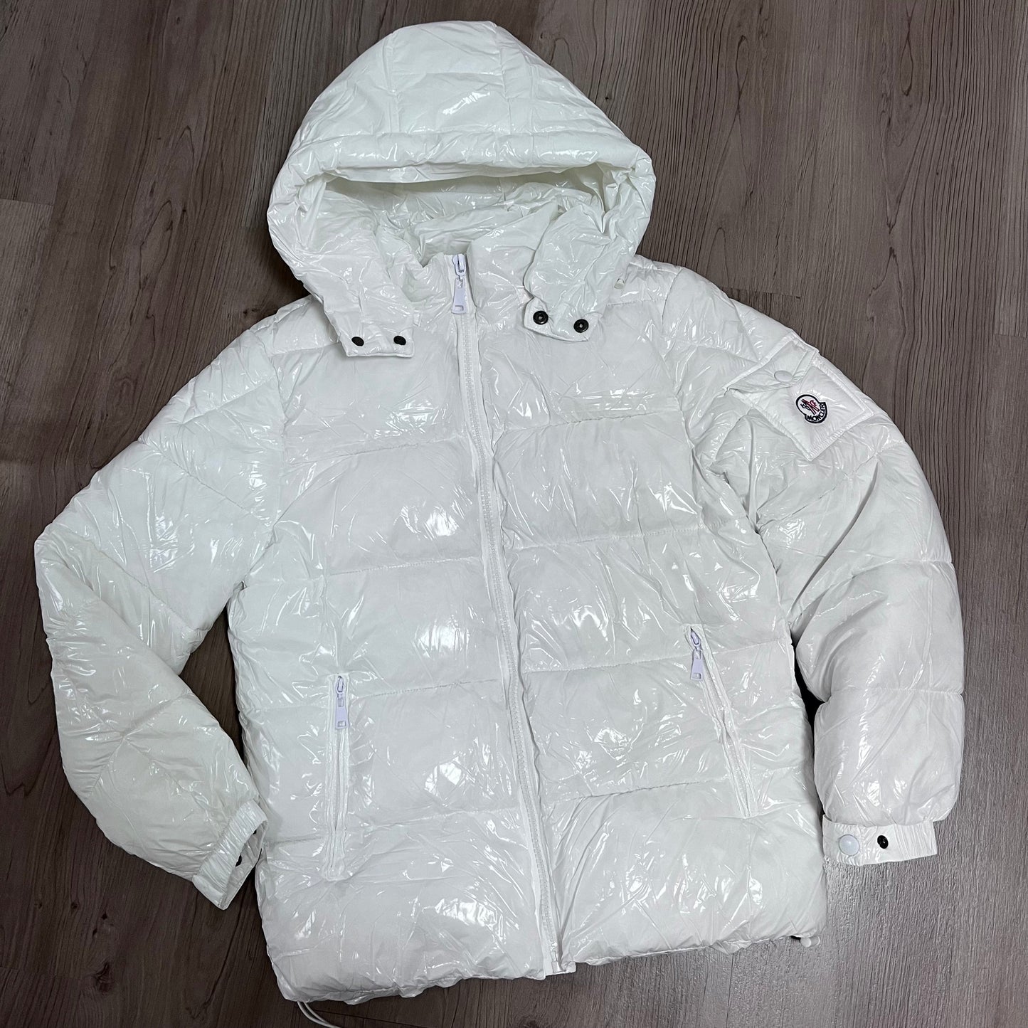 CHAQUETÓN BORDADO ACOLCHADO MONCLER ALL WHITE